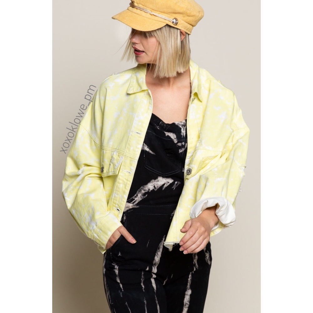 SALE Distressed Dip Dyed Classic Fit Jean Jacket - Picture 6 of 9